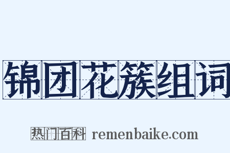 锦团花簇组词是什么意思的图片